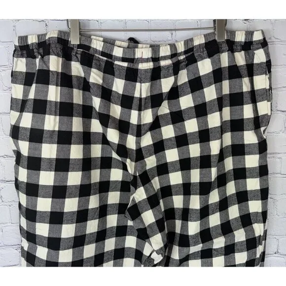 HANNA ANDERSSON Men’s Size XXL Pajama Pant Black White Buffalo Plaid 100% Cotton - Picture 6 of 6